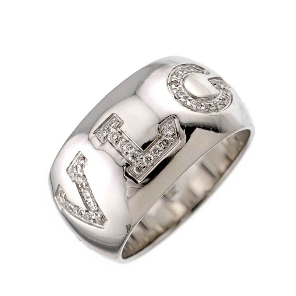 BVLGARI 18k Silver Diamond Ring #52